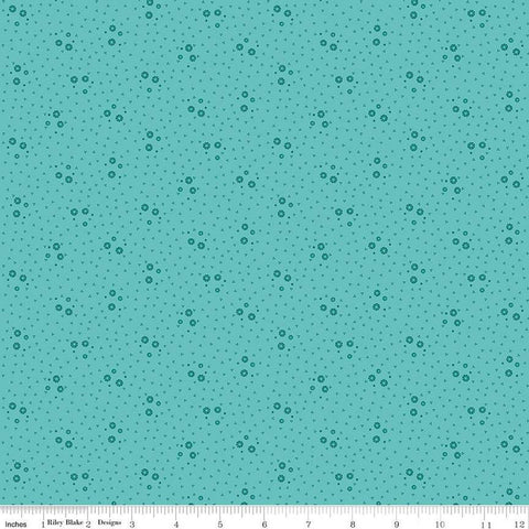 Brilliance Ditsy C14226 Ocean by Riley Blake Designs - Floral Flowers Dots - Quilting Cotton Fabric