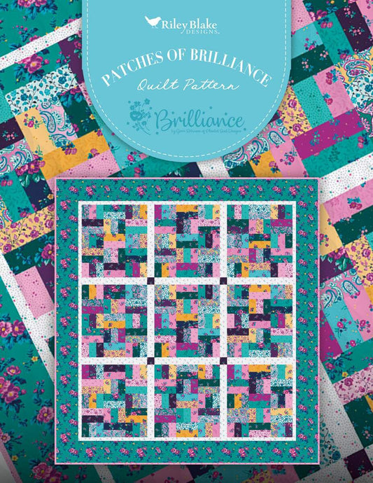 DEAL Patches of Brilliance Quilt PATTERN P120-BRILLIANCE - Gerri Robinson - Riley Blake Designs - Instructions Only - Fat Quarter Friendly