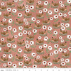 SALE Hop Hop Hooray Robins Nest C14273 Coral - Riley Blake Designs - Easter Folk Art Birds Flowers - Teresa Kogut - Quilting Cotton Fabric