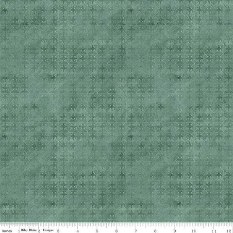 Hop Hop Hooray Tiles C14275 Teal by Riley Blake Designs - Easter Folk Art Geometric - Teresa Kogut - Quilting Cotton Fabric