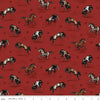 29" End of Bolt - John Wayne Courage Horses C14301 Barn Red - Riley Blake Designs - Western - Quilting Cotton Fabric - Licensed Product