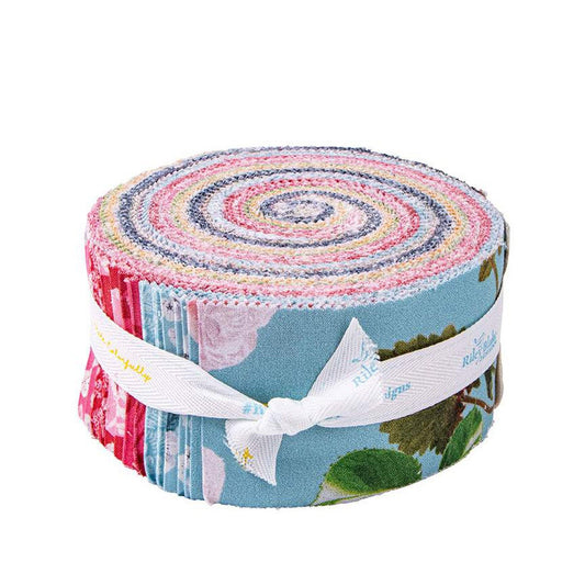 SALE Floral Gardens 2.5 Inch Rolie Polie Jelly Roll 40-Piece - Riley Blake - Precut  Bundle - Floral - Quilting Cotton Fabric