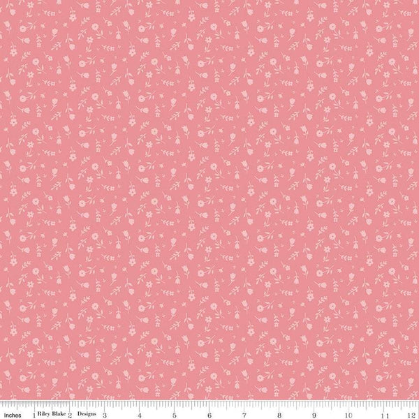 Bunny Trail Ditsy C14255 Peony by Riley Blake Designs - Easter Floral Flowers - Quilting Cotton Fabric