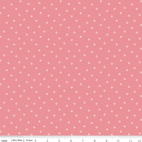 Bunny Trail Dots C14257 Peony by Riley Blake Designs - Easter Dotted Polka Dot - Quilting Cotton Fabric