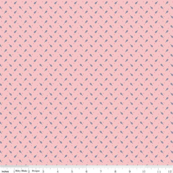 SALE Mercantile Darling C14386 Frosting by Riley Blake Designs - Lori Holt - Leaves Geometric - Quilting Cotton Fabric
