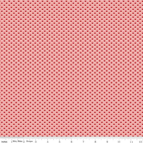 Mercantile Dearest C14387 Coral by Riley Blake Designs - Floral Flowers - Lori Holt - Quilting Cotton Fabric