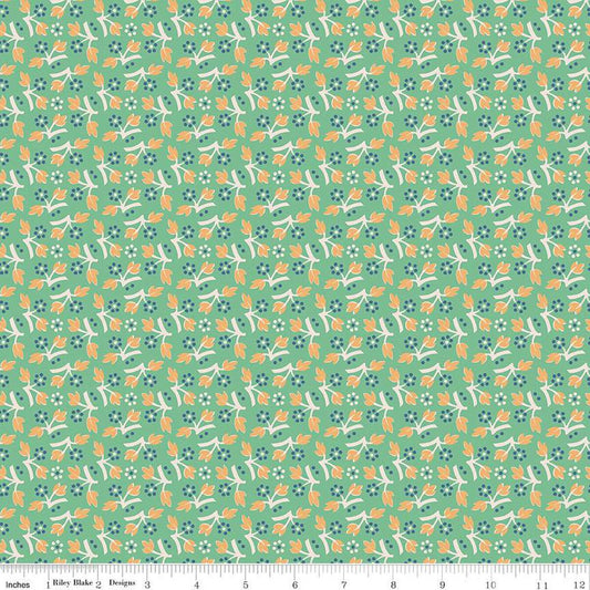 SALE Mercantile Memories C14390 Leaf - Riley Blake Designs - Lori Holt - Floral Flowers - Quilting Cotton Fabric