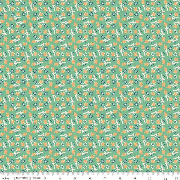 SALE Mercantile Memories C14390 Leaf by Riley Blake Designs - Lori Holt - Floral Flowers - Quilting Cotton Fabric