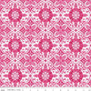 26" End of Bolt - SALE Poppies & Plumes Damask C14292 White - Riley Blake Designs - Damask Medallions - Quilting Cotton Fabric
