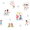 SALE Wonderful World Be a Friend DH9376 Soft White - Michael Miller Fabrics - Images of Children - Quilting Cotton Fabric