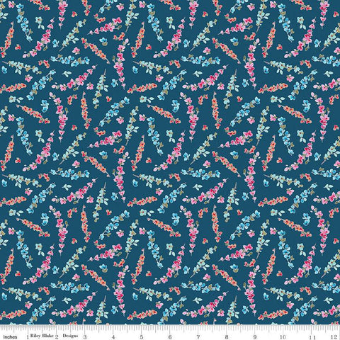 1 Yard End of Bolt - Poppies and Plumes Stems C14293 Oxford by Riley Blake Designs - Floral Flowers - Quilting Cotton Fabric