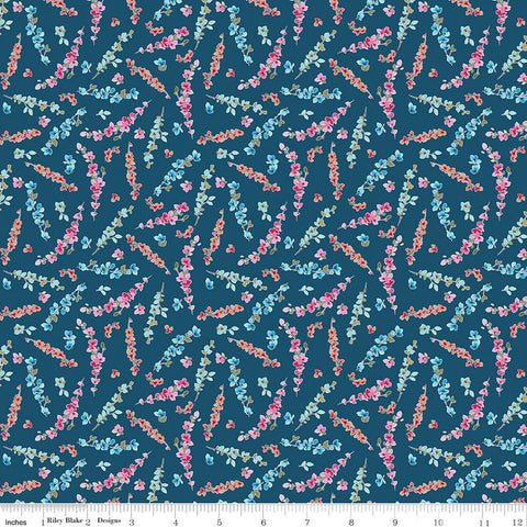 1 Yard End of Bolt - Poppies and Plumes Stems C14293 Oxford by Riley Blake Designs - Floral Flowers - Quilting Cotton Fabric