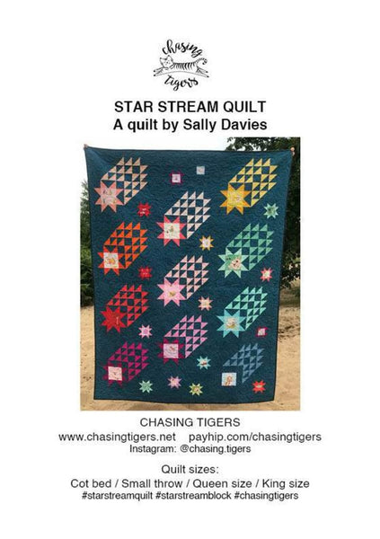 SALE Star Stream Quilt PATTERN P162 by Sally Davies - Riley Blake Designs - Instructions Only - Fat Quarter/Fat Eighth/Scrap Friendly