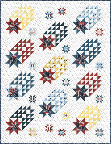 Star Stream Quilt PATTERN P162 by Sally Davies - Riley Blake Designs - Instructions Only - Fat Quarter/Fat Eighth/Scrap Friendly