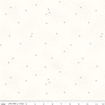 DEAL Dainty Daisy on Cloud C700 Gray - Riley Blake Designs - Floral Flowers Pin Dots - Quilting Cotton Fabric