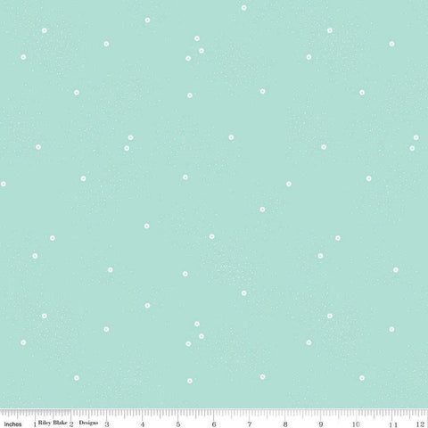 SALE Dainty Daisy C665 Songbird by Riley Blake Designs - Floral Flowers Pin Dots - Quilting Cotton Fabric