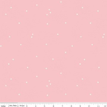 SALE Dainty Daisy Frosting - Riley Blake Designs - Floral Flowers Pin Dots - Quilting Cotton Fabric