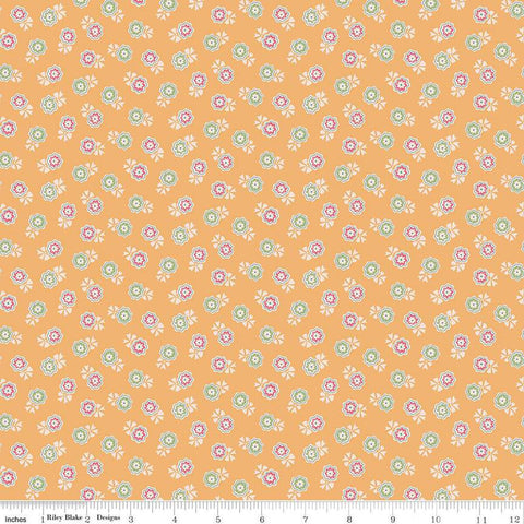 SALE Mercantile Timeless C14399 Marigold by Riley Blake Designs - Lori Holt - Floral Flowers - Quilting Cotton Fabric