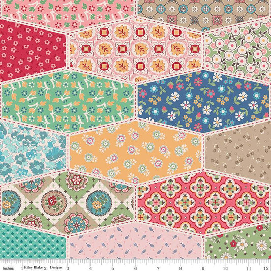 DEAL CANVAS Mercantile Home Decor Cherish HD14407 Multi - Riley Blake - Lori Holt - Extra Wide Floral - Lightweight Cotton Canvas