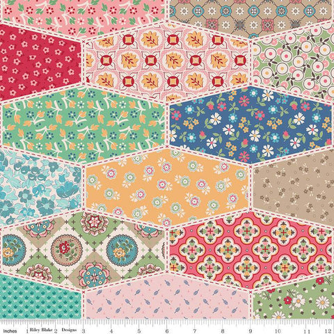 SALE CANVAS Mercantile Home Decor Cherish HD14407 Multi - Riley Blake - Lori Holt - Extra Wide Floral - Lightweight Cotton Canvas