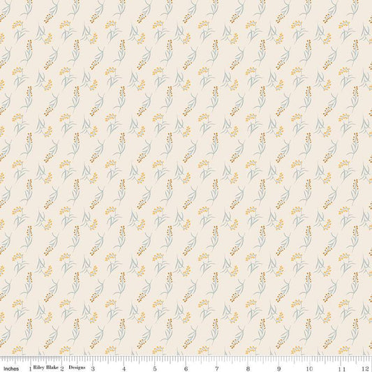 SALE The Old Garden Valley C14235 Cream - Riley Blake Designs - Floral Flowers - Quilting Cotton Fabric