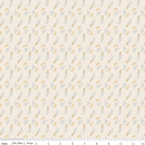 SALE The Old Garden Valley C14235 Cream by Riley Blake Designs - Floral Flowers - Quilting Cotton Fabric