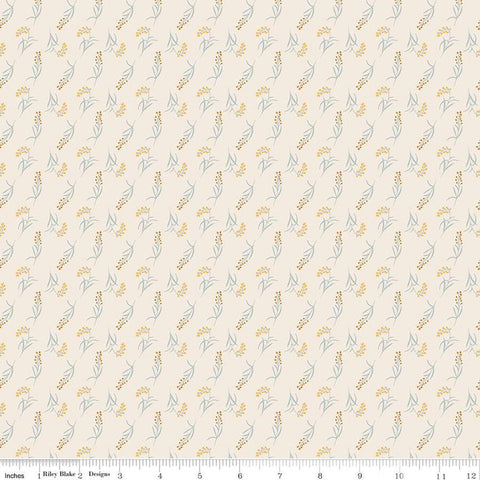 SALE The Old Garden Valley C14235 Cream by Riley Blake Designs - Floral Flowers - Quilting Cotton Fabric