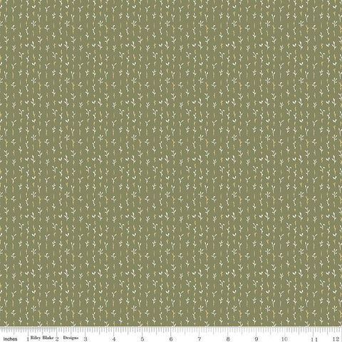 The Old Garden Gloria C14237 Sage by Riley Blake Designs - Leaf Leaves - Quilting Cotton Fabric