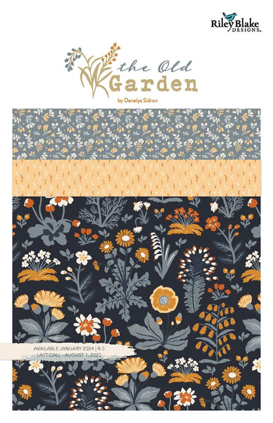 The Old Garden Fat Quarter Bundle 27 pieces - Riley Blake Designs - Pre cut Precut - Floral - Quilting Cotton Fabric