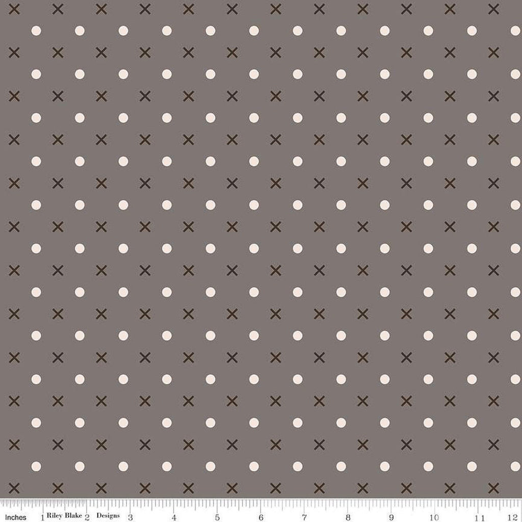 CLEARANCE 2 yard 31" End of Bolt - Bee Dots WIDE BACK WB14183 Milk Can - Riley Blake - 107/108" Wide - Xs and Dots - Quilting Cotton Fabric