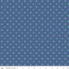 2 Yard 21" End of Bolt - Bee Dots WIDEBACK WB14183 Denim - Riley Blake Designs - 108" - Xs and Dots - Quilting Cotton Fabric