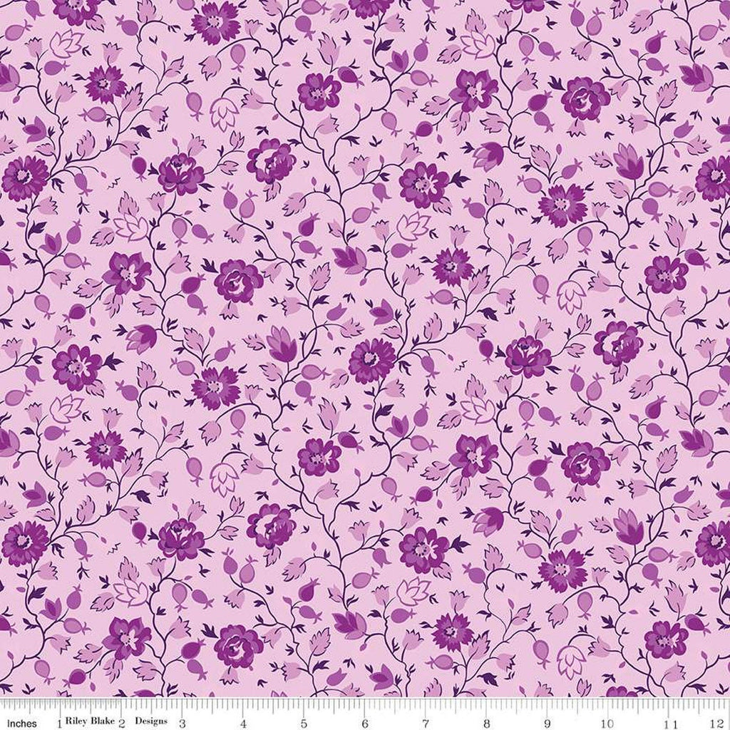 Brilliance Floral C14223 Lilac by Riley Blake Designs - Flowers Vines - Quilting Cotton Fabric