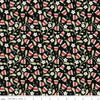 Fat Quarter End of Bolt - SALE Hop Hop Hooray Blooms & Bees C14274 Black - Riley Blake - Floral - Teresa Kogut - Quilting Cotton Fabric