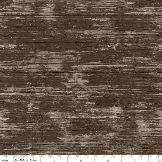 DEAL Spring Barn Quilts Barnwood C14334 Brown - Riley Blake Designs - Weathered Wood - Quilting Cotton Fabric