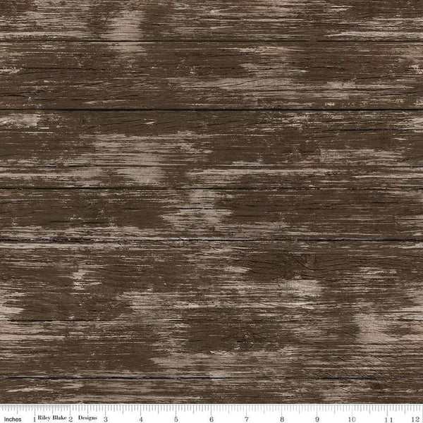 Spring Barn Quilts Barnwood C14334 Brown - Riley Blake Designs - Weathered Wood - Quilting Cotton Fabric