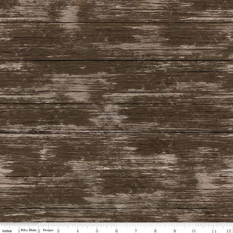 SALE Spring Barn Quilts Barnwood C14334 Brown - Riley Blake Designs - Weathered Wood - Quilting Cotton Fabric