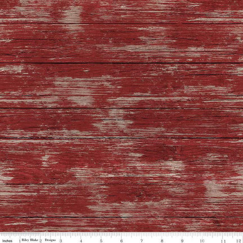 14" End of Bolt - Spring Barn Quilts Barnwood C14334 Red - Riley Blake Designs - Weathered Wood - Quilting Cotton Fabric