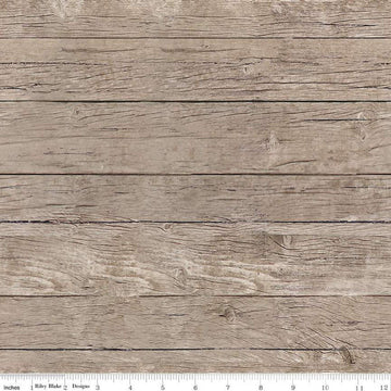10" End of Bolt - Spring Barn Quilts Barnwood C14334 Tan - Riley Blake Designs - Weathered Wood - Quilting Cotton Fabric