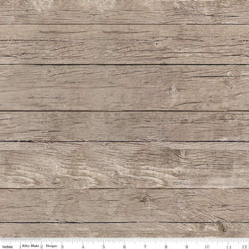 16" End of Bolt - Spring Barn Quilts Barnwood C14334 Tan - Riley Blake Designs - Weathered Wood - Quilting Cotton Fabric