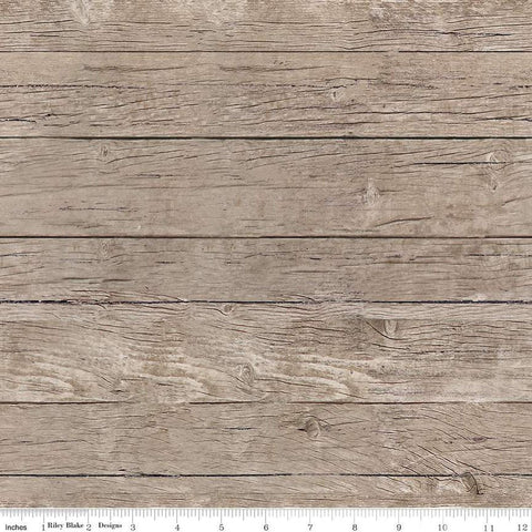 SALE Spring Barn Quilts Barnwood C14334 Tan - Riley Blake Designs - Weathered Wood - Quilting Cotton Fabric