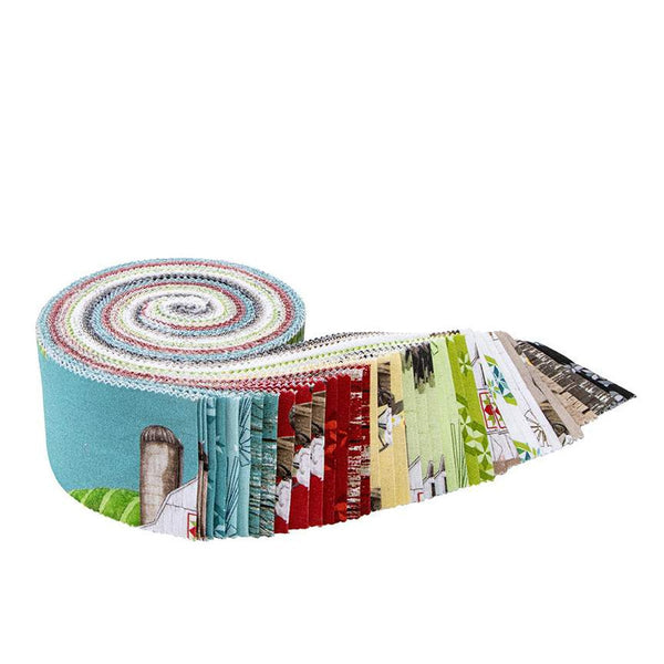 SALE Spring Barn Quilts 2.5 Inch Rolie Polie Jelly Roll 40 pieces - Riley Blake Designs - Precut Pre cut Bundle - Cotton Fabric