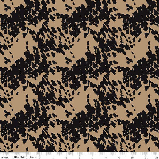DEAL John Wayne Courage Cowhide C14306 Tan - Riley Blake Designs - Western - Quilting Cotton Fabric - Licensed Product