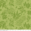 SALE Floral Gardens Foliage C14361 Green - Riley Blake Designs - Tone-on-Tone Flowers Leaves - Quilting Cotton Fabric