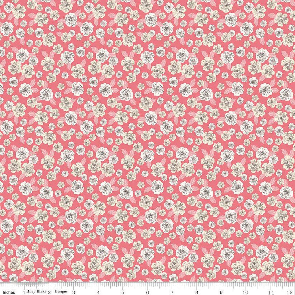 Floral Gardens Blossoms C14363 Pink - Riley Blake Designs - Floral Flowers - Quilting Cotton Fabric