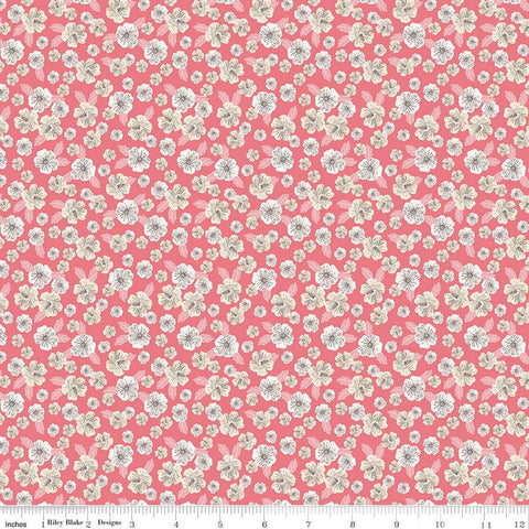 Floral Gardens Blossoms C14363 Pink - Riley Blake Designs - Floral Flowers - Quilting Cotton Fabric