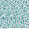 Fat Quarter End of Bolt - CLEARANCE Floral Gardens Blossoms C14363 Sky - Riley Blake Designs - Floral Flowers - Quilting Cotton Fabric