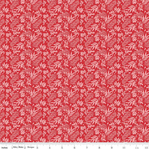 Floral Gardens Leaves C14365 Red - Riley Blake Designs - Leaf Sprigs - Quilting Cotton Fabric