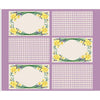 SALE Monthly Placemats 2 April Placemat Panel PD13926 - Riley Blake Designs - DIGITALLY PRINTED Floral Checks - Quilting Cotton Fabric