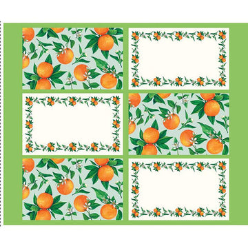 SALE Monthly Placemats 2 June Placemat Panel PD13930 - Riley Blake Designs - DIGITALLY PRINTED Oranges - Quilting Cotton Fabric