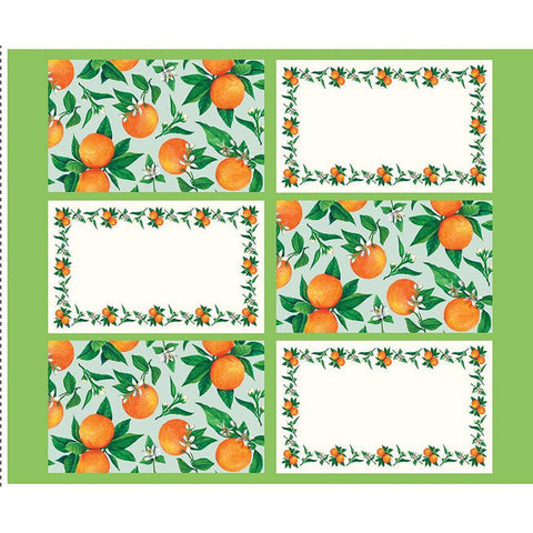 SALE Monthly Placemats 2 June Placemat Panel PD13930 by Riley Blake Designs - DIGITALLY PRINTED Oranges - Quilting Cotton Fabric